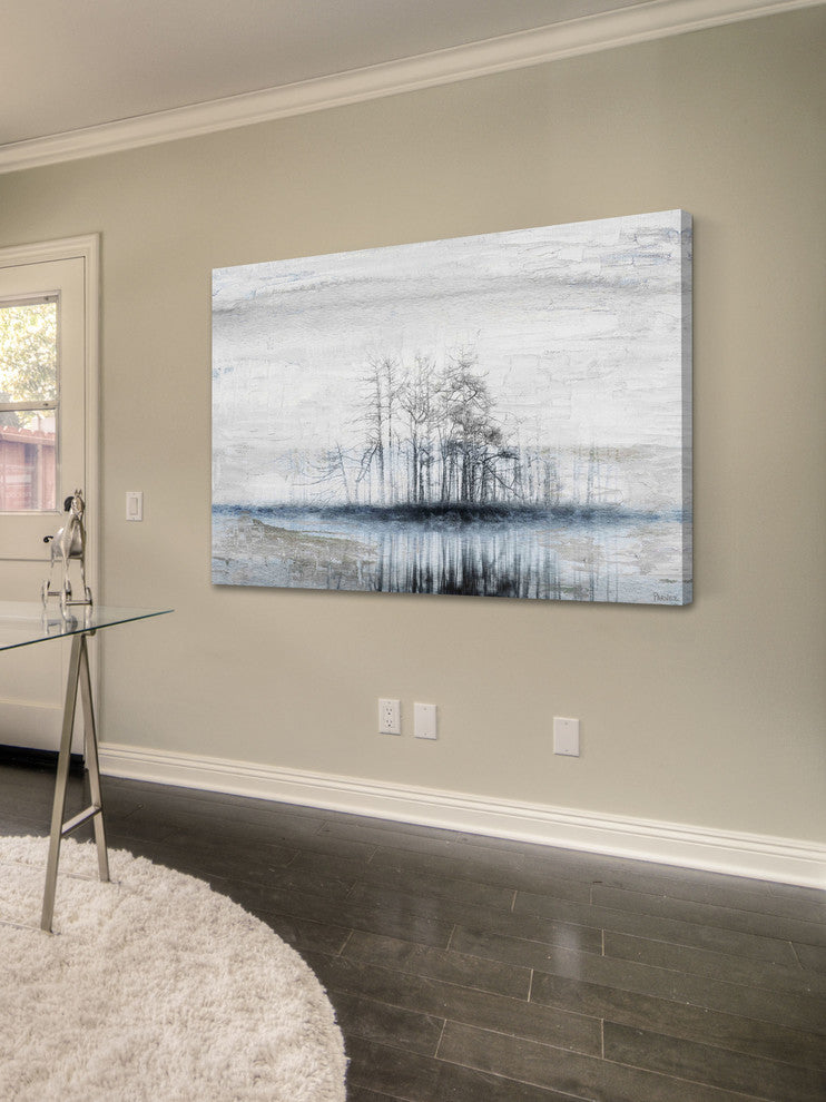 "Tree Island" Painting Print on Wrapped Canvas, 24"x16"