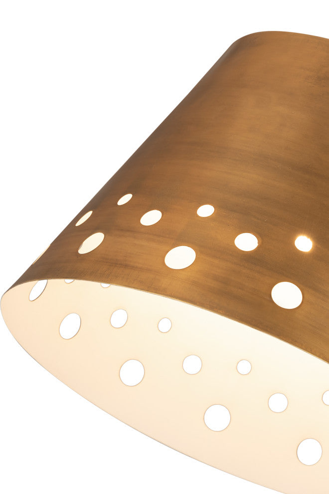 Zlite 6014-18RB 1-Light Chandelier, Rubbed Brass