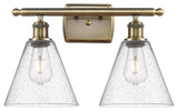 Innovations 516-2W-AB-GBC-84-LED 2 Light Bath Vanity Light, Antique Brass
