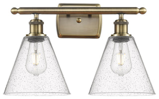 Innovations 516-2W-AB-GBC-84-LED 2 Light Bath Vanity Light, Antique Brass