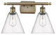 Innovations 516-2W-AB-GBC-84-LED 2 Light Bath Vanity Light, Antique Brass