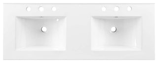 Chaucer 48" Double Sink Bathroom Vanity - Black White