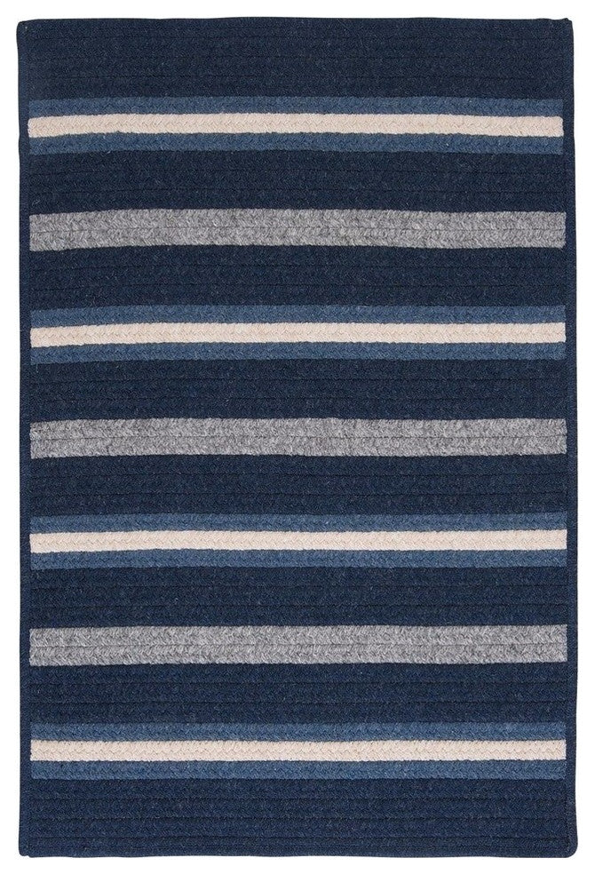 Colonial Mills Salisbury LY29 Navy Contemporary Area Rug, Rectangular 2'x10'