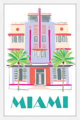 "Miami Art Deco" Framed Painting Print, 20x30