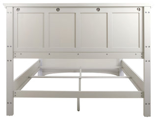 Farmhouse Basics Queen Bed Set 3/CTN, Rustic White Finish
