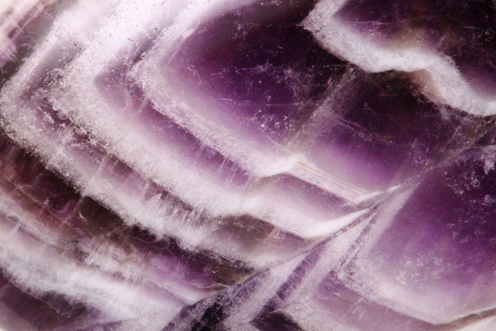 "Amethyst Cliffs" Painting Print on Canvas