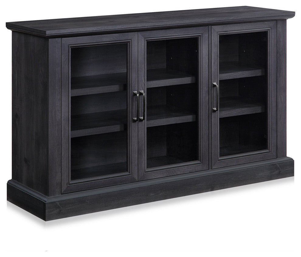 55" Farmhouse Sideboard Cabinet, Rustic Gray