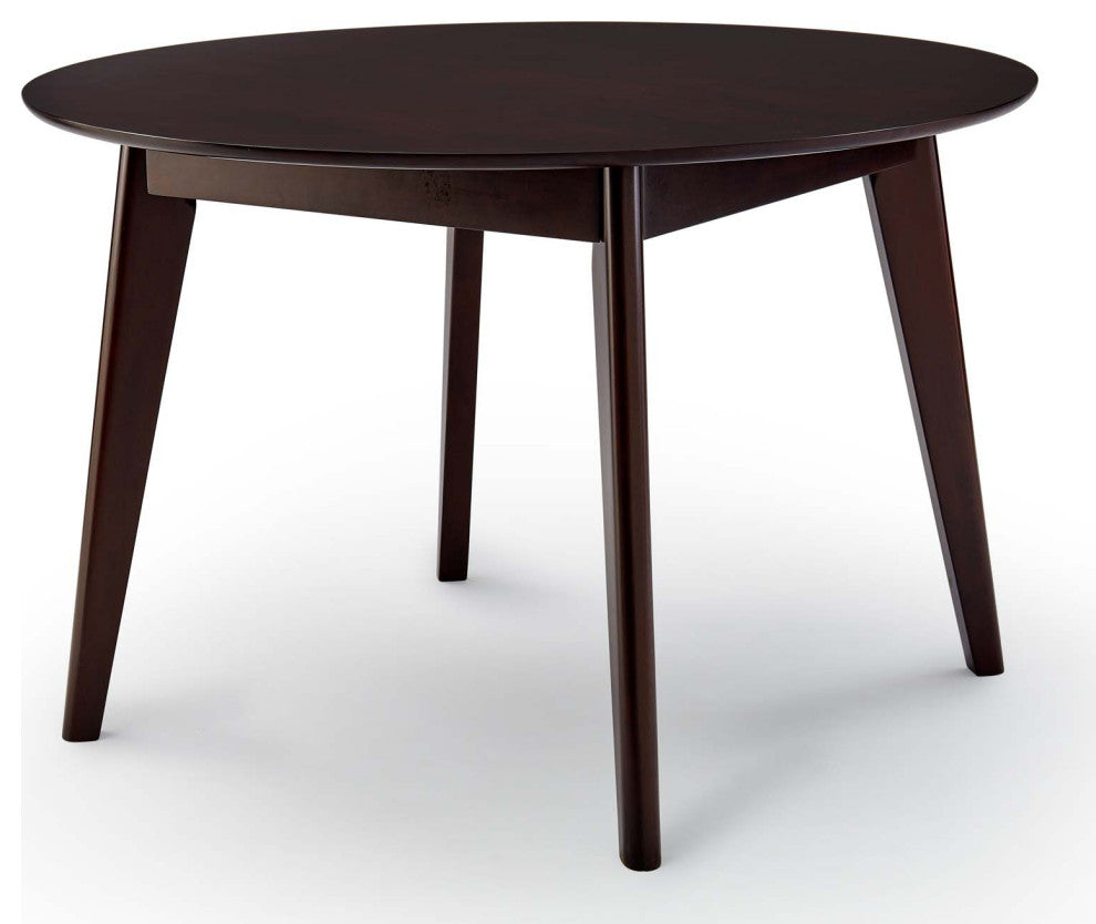 Side Chair and Table Set, Faux Leather, Drak Brown Gray, Modern, Bistro