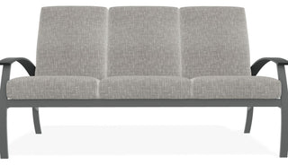 Belle Isle Cushion 3-Seat Outdoor Sofa, Hither Pewter/Graphite