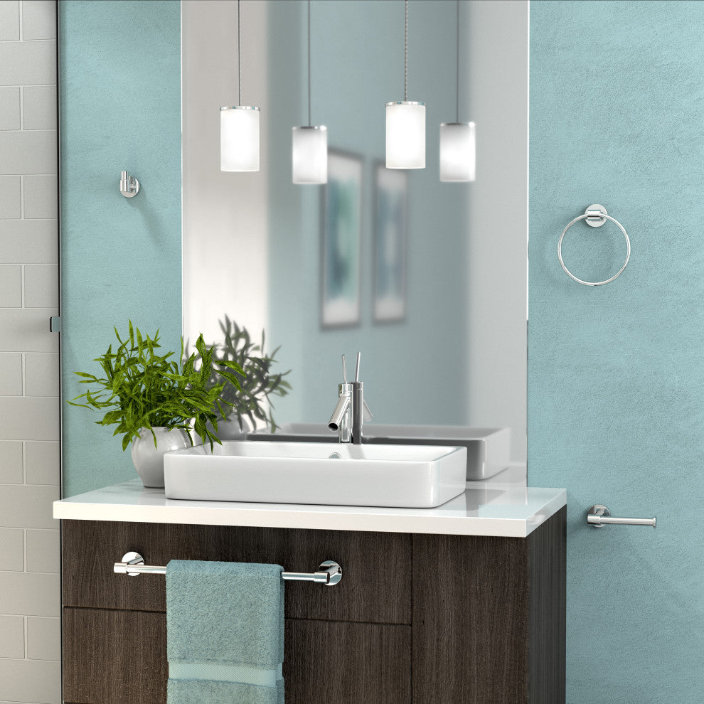 Reveal Frameless Rectangle Mirror, Chrome, 31.5"