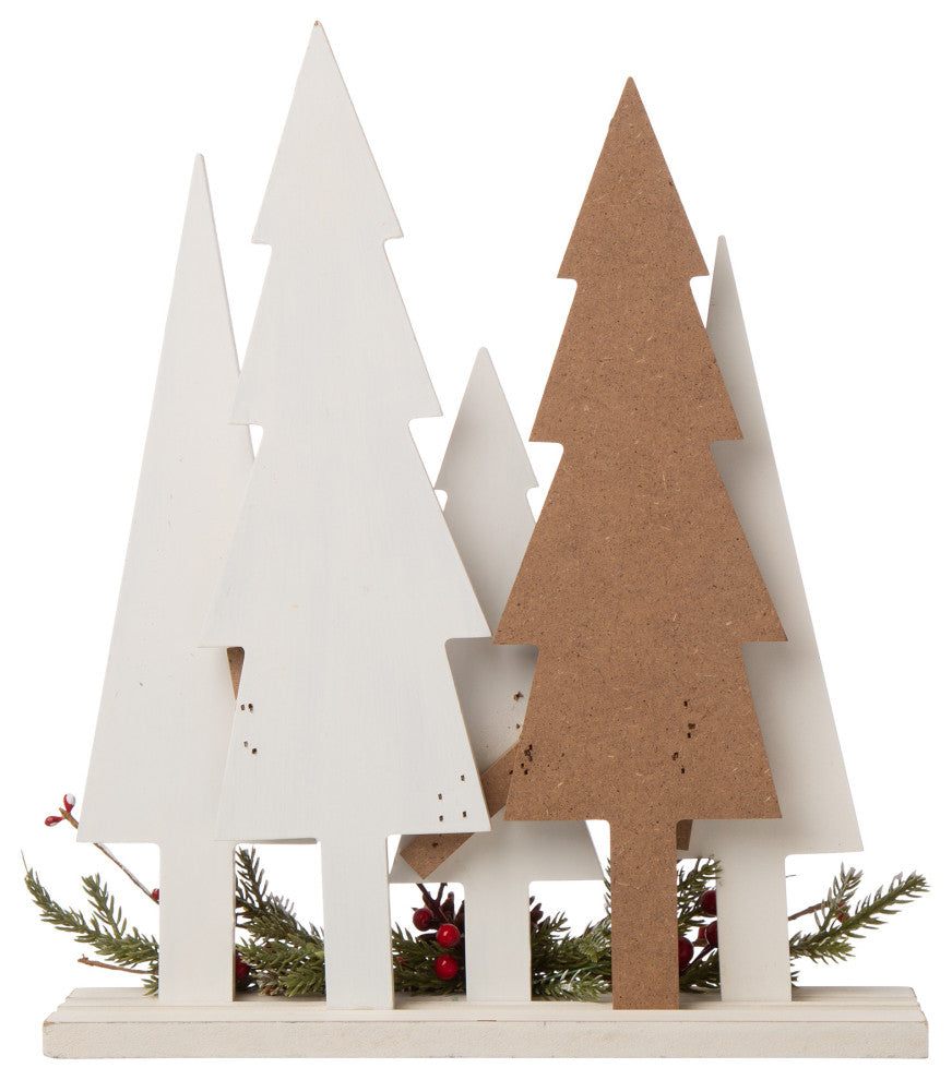 14"H Wooden Christmas Tree Table Decor