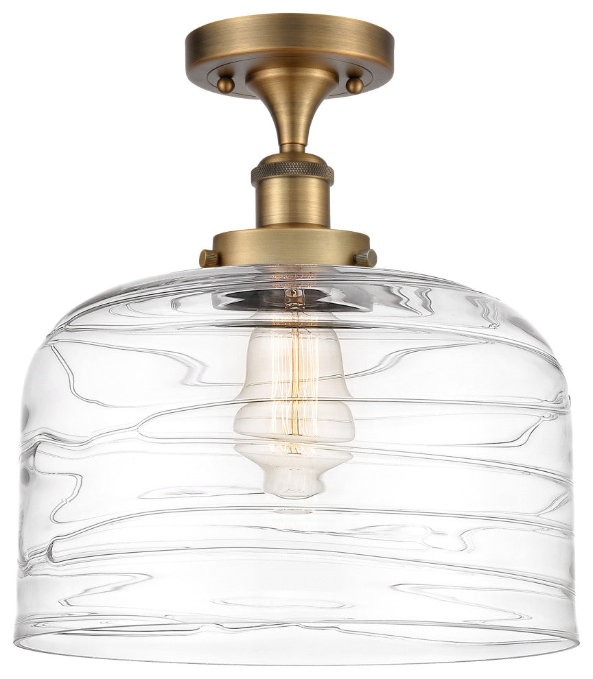 Innovations 916-1C-BB-G713-L-LED 1-Light Semi-Flush Mount, Brushed Brass