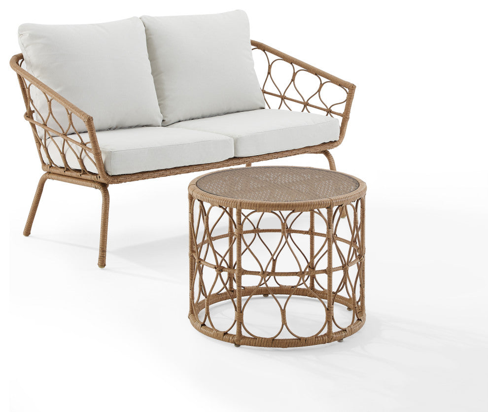 Juniper 2Pc Outdoor Wicker Conversation Set