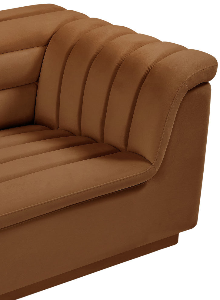 Cascade Upholstered Set, Saddle, Velvet, Chair
