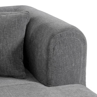 GDF Studio L-Shape Upholstered Chenille Corner Sectional Sofa with Pillows, Gray