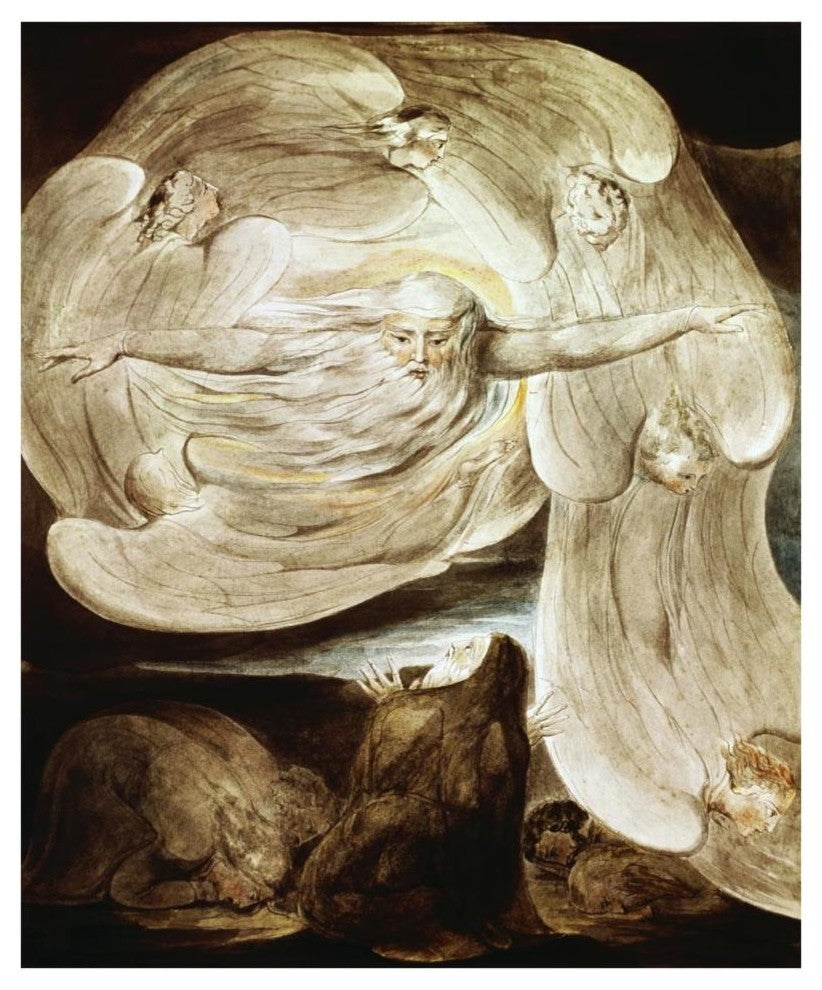 "Job and the Whirlwind" Digital Paper Print by William Blake, 32"x38"