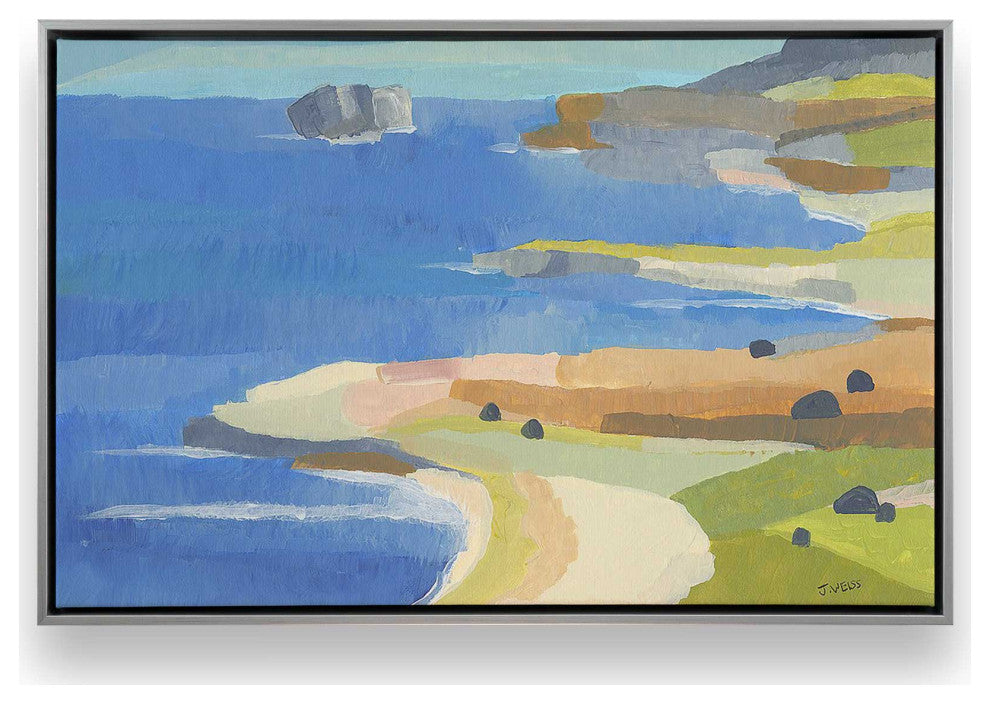 "Irish Coastal Whimsy" - Seaside Charm Canvas Art