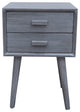 Hartford Two Drawer Side Table, Slate Grey