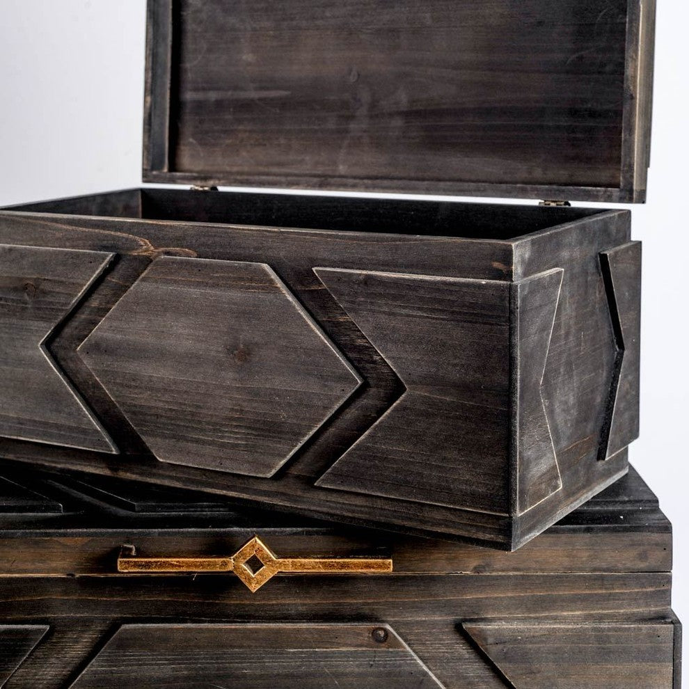 Cassia Wooden Boxes, Set Of 2