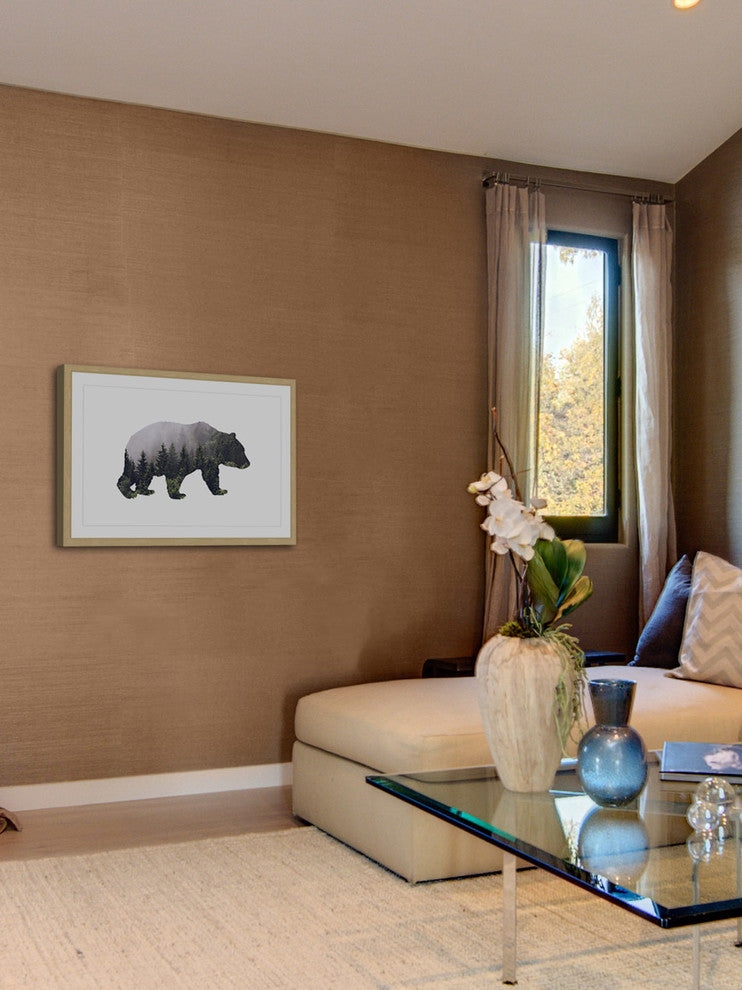 "Bear Forest" Framed Painting Print