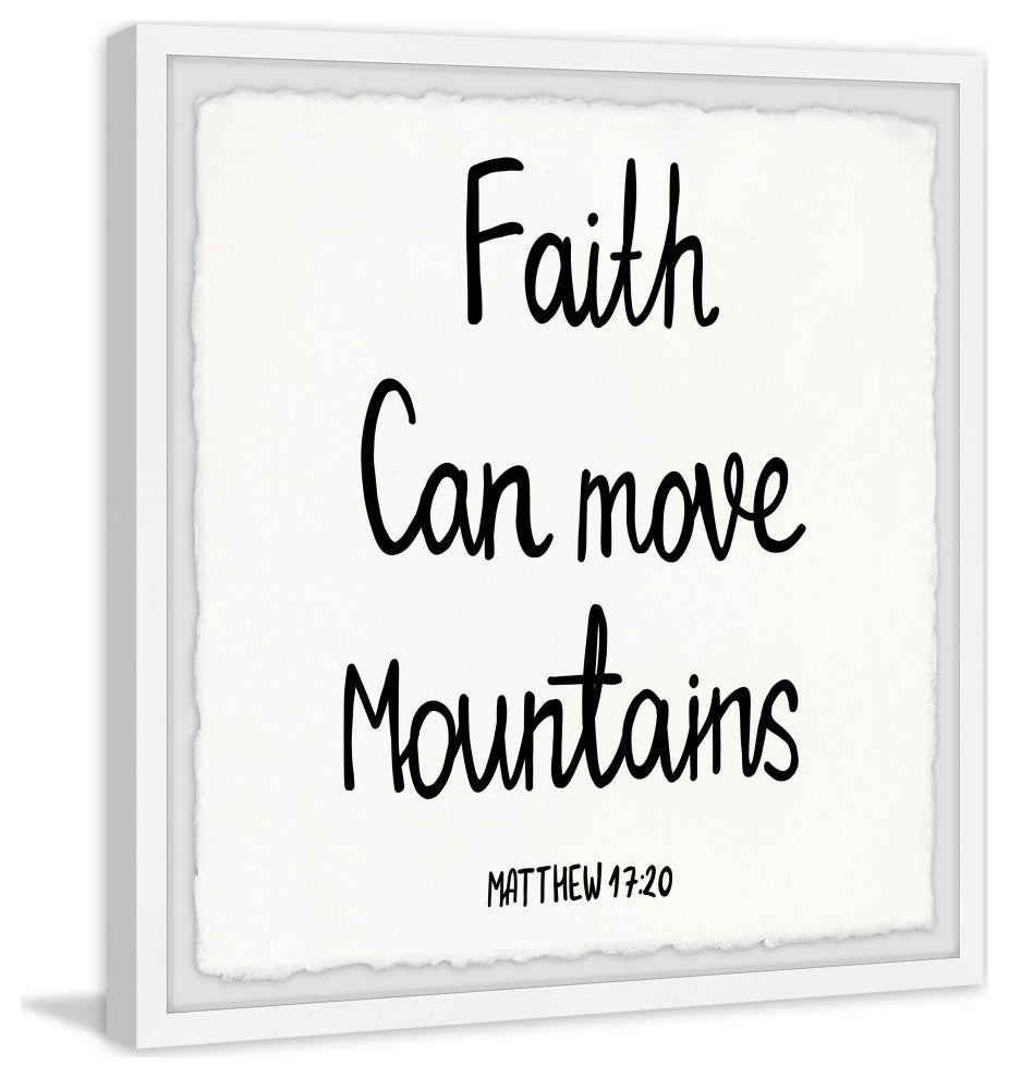 "Faith Move Mountains" Framed Painting Print, 12x12