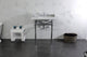 Kingston Brass LMS30MBSQ1 30" Carrara Marble Console Sink, Legs