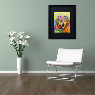 Dean Russo 'Great Pyrenees' Art, Black Frame, Black Matte, 14"x11"