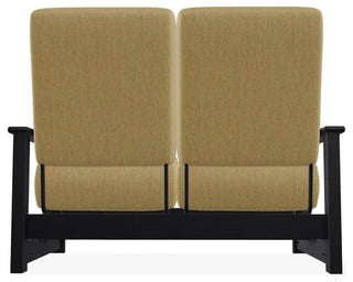 Leeward Deep Seat Outdoor Loveseat with Hidden Motion, Stucco/Black