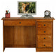 Classic Oak Single-Pedestal Computer Desk, Yellow Oak