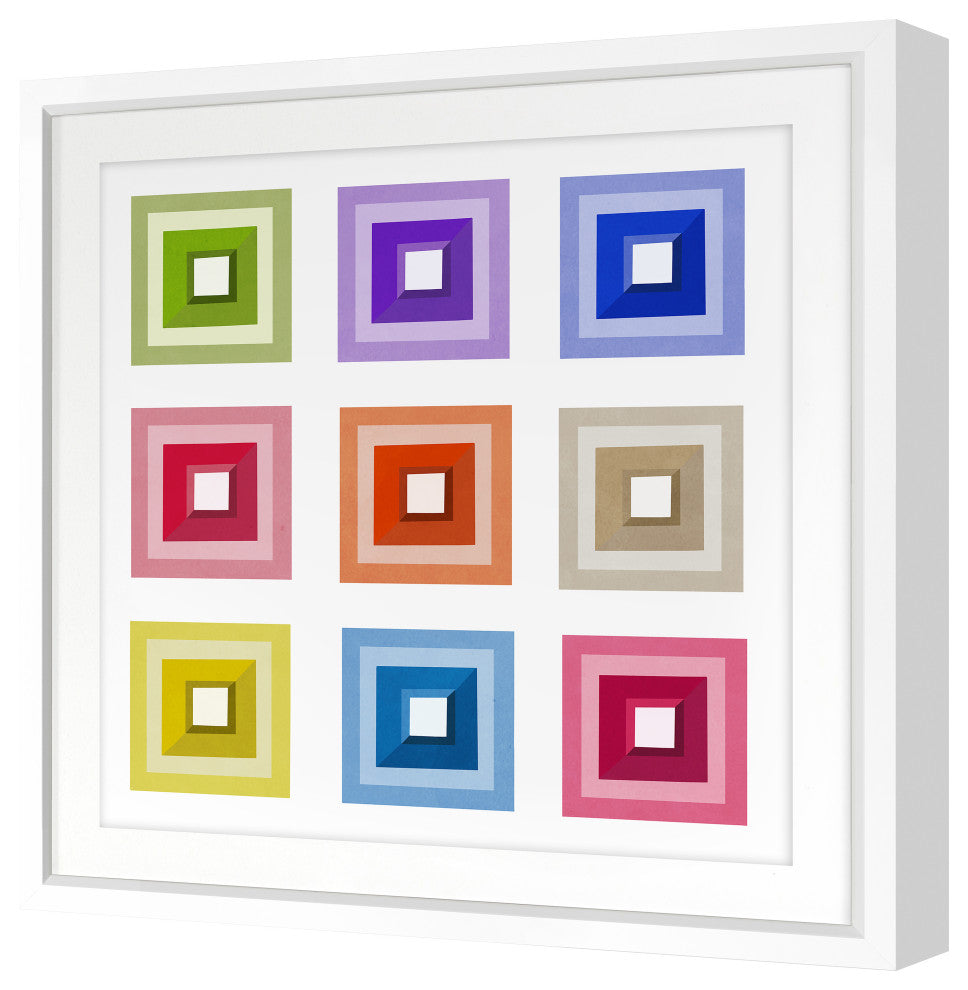 Tromp 2 Fine Art Print, White, 36"x36"
