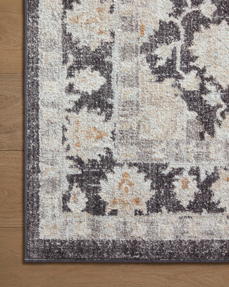 Loloi II Monroe Charcoal / Natural 5'-3" x 7'-9" Area Rug