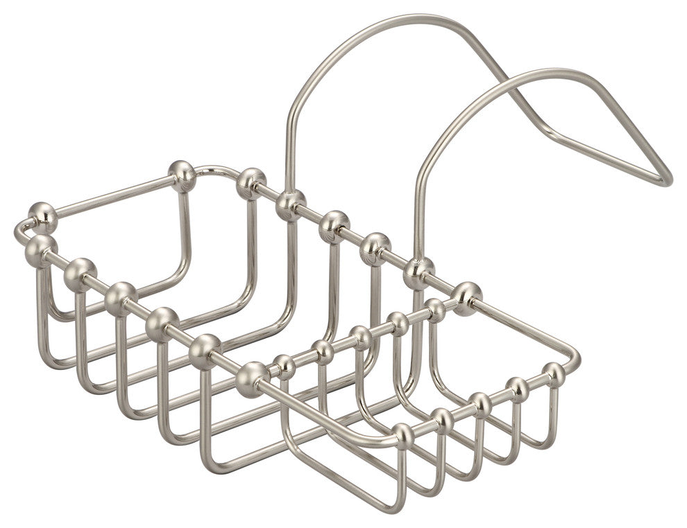 Basket Style Soap Dish For The Elegant Tub, Brushed Nickel Finish