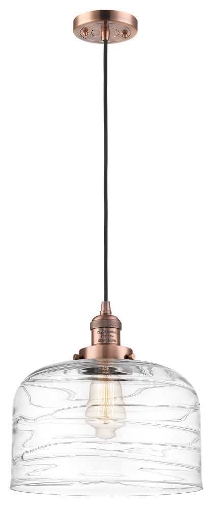INNOVATIONS 201C-AC-G713-L-LED 1-Light Mini Pendant Antique Copper