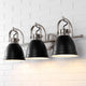 Phineas Light Farmhouse Bohemian Iron LED Vanity, Black, 3-Light