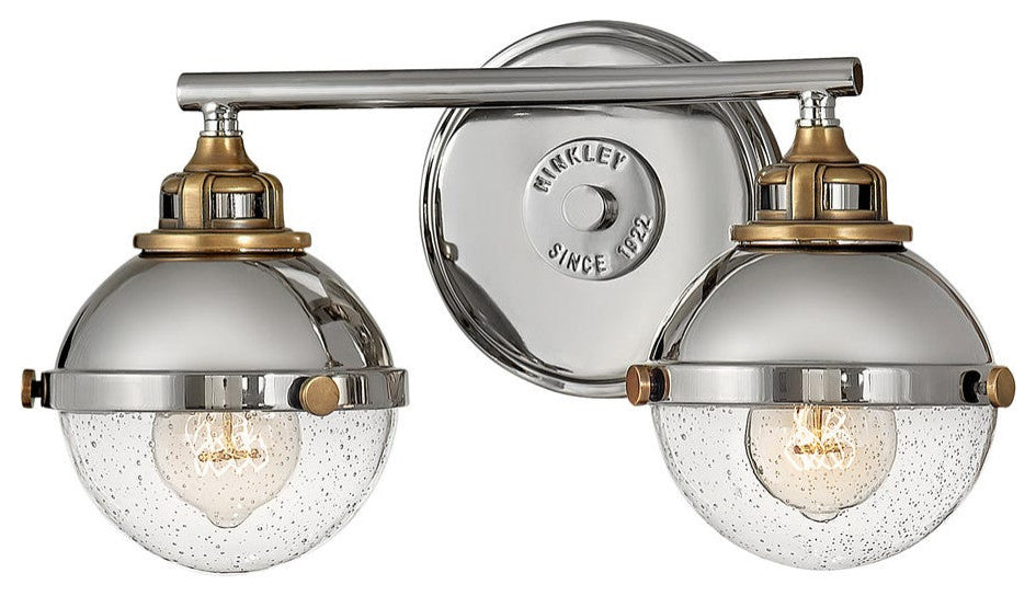 Hinkley 5172PN Two Light Vanity, Polished Nickel