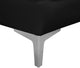 Alina Velvet Modular U-Shaped Sectional, Black, 6-Piece: 4 Armless Chair, 2 Corner Chair