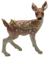 Hinged Trinket Box Fawn Box Metal Hinged Magnetic Crystals 3383