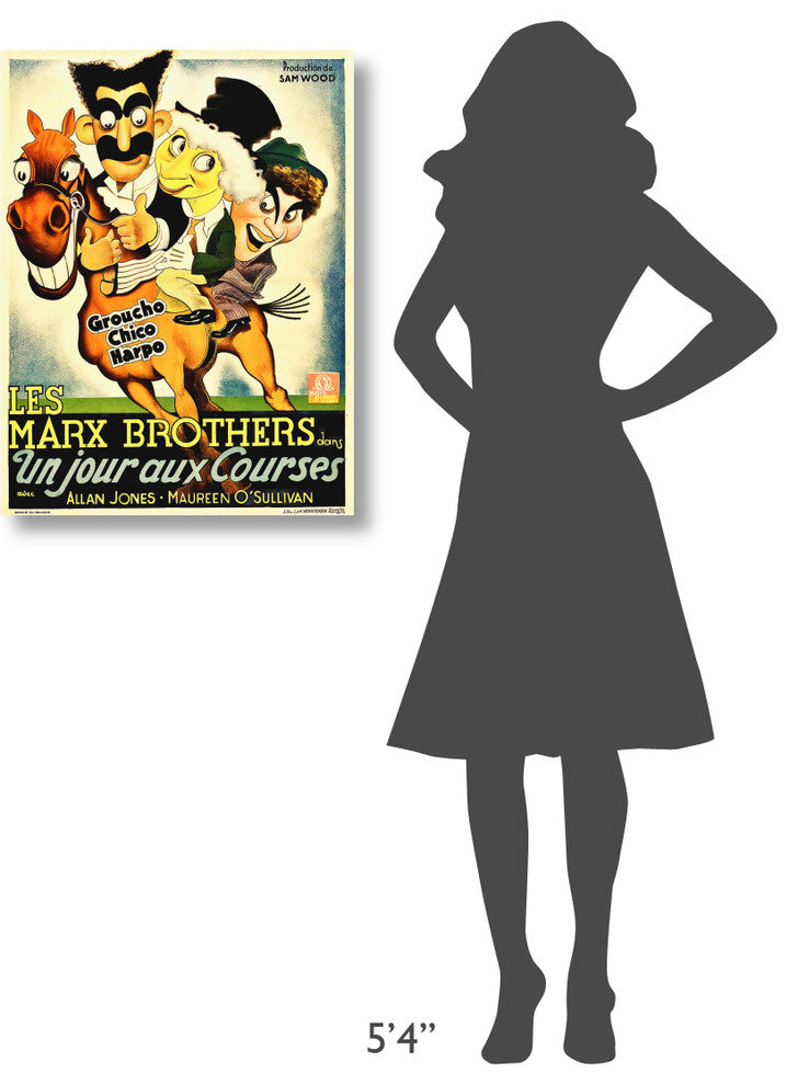 "Marx Brothers - French - A Day at the Races 02" Canvas Giclee, 23"x30"