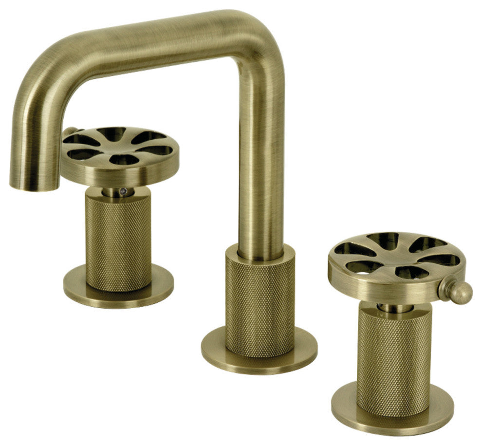 Kingston Brass KS1413RX Widespread Bathroom Faucet, Push Pop-Up