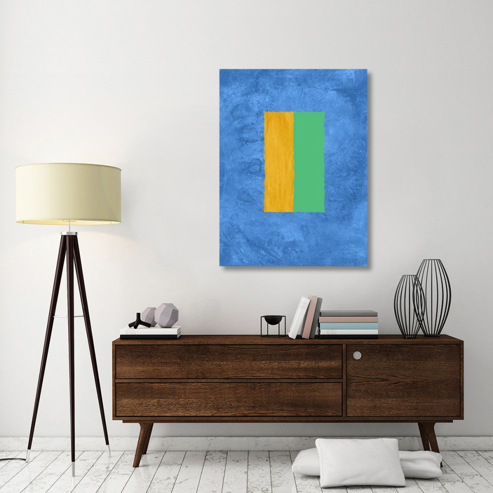 "Blue And Square Theme 2" Fine Art Print