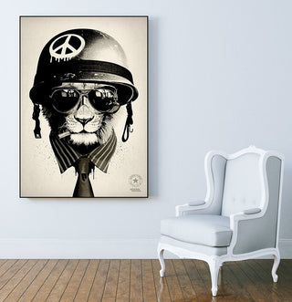 Office Warfare Art block Framed Canvas, 18"x24"