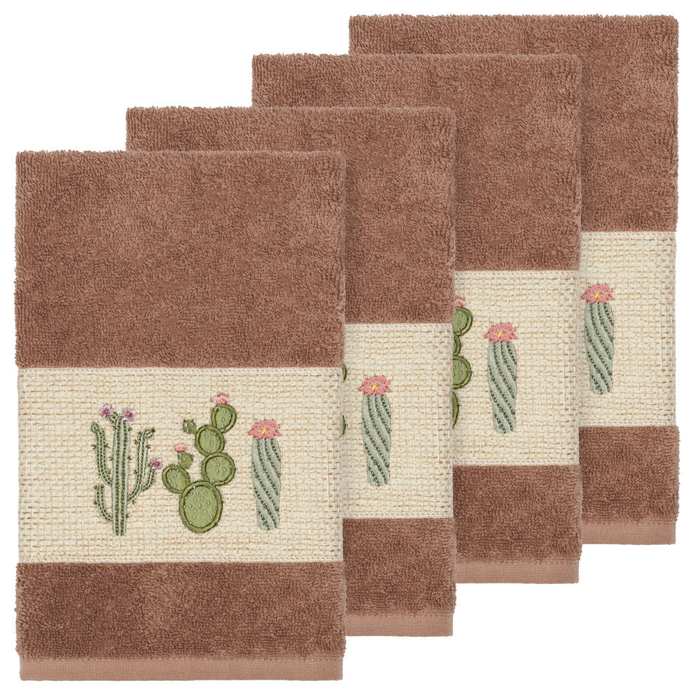Mila 4 Piece Embellished Hand Towel Set