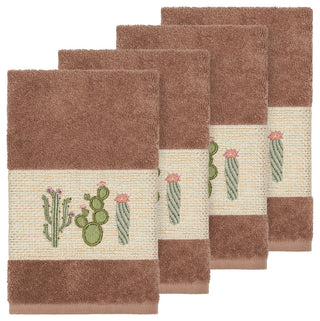 Mila 4 Piece Embellished Hand Towel Set