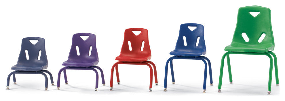 Berries Stacking Chair with Powder-Coated Legs - 14" Ht - Camel