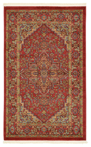 Unique Loom Red Ardashir Sahand 3' 3 x 5' 3 Area Rug