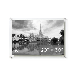 Double Panel Wall Frame with Silver Mounts, 23"x27", For 20"x24" Photos and Art