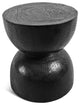 Ebony Hourglass Wood Stool Table