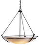 Presidio Tryne Large Scale Pendant with Chain, Black Finish, Opal Glass
