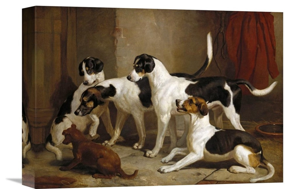 "The Puckeridge Foxhounds" Stretched Canvas Giclee by Thomas Woodward, 16"x12"