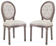 Arise Vintage French Upholstered Fabric Dining Side Chair Set of 2